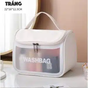 Túi đựng mỹ phẩm đồ trang điểm du lịch bằng da PU chống thấm nước WASHBAG